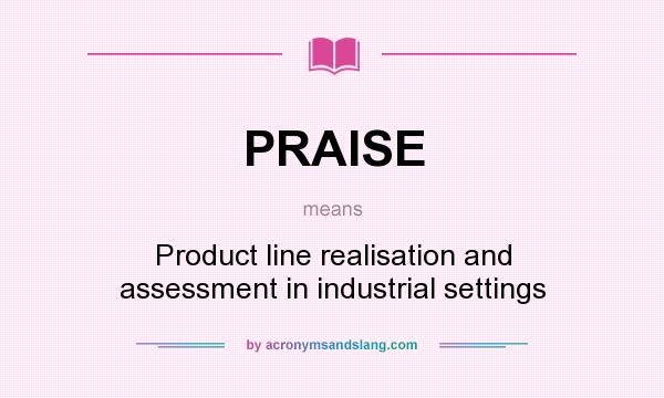 What does PRAISE mean? It stands for Product line realisation and assessment in industrial settings