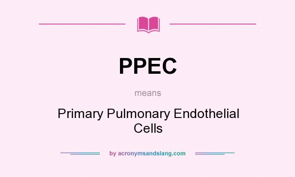 What does PPEC mean? It stands for Primary Pulmonary Endothelial Cells