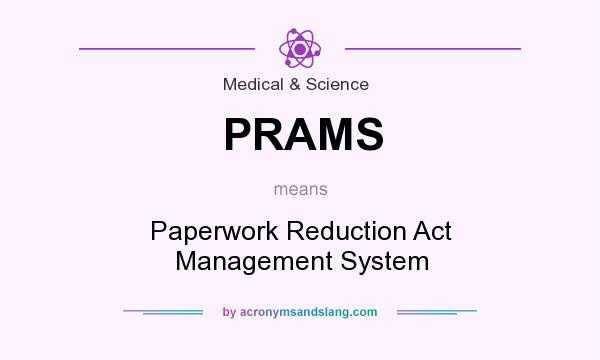 What does PRAMS mean? It stands for Paperwork Reduction Act Management System
