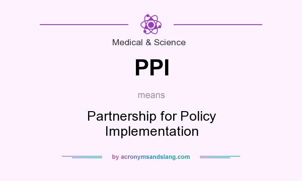 What does PPI mean? It stands for Partnership for Policy Implementation