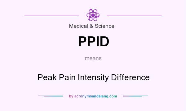 What does PPID mean? It stands for Peak Pain Intensity Difference