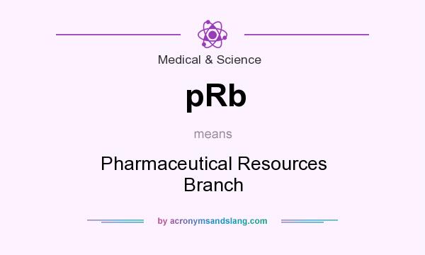 What does pRb mean? It stands for Pharmaceutical Resources Branch