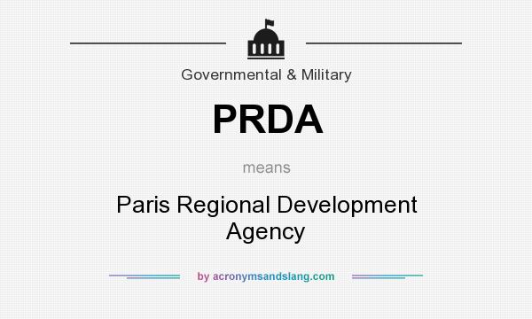 What does PRDA mean? It stands for Paris Regional Development Agency