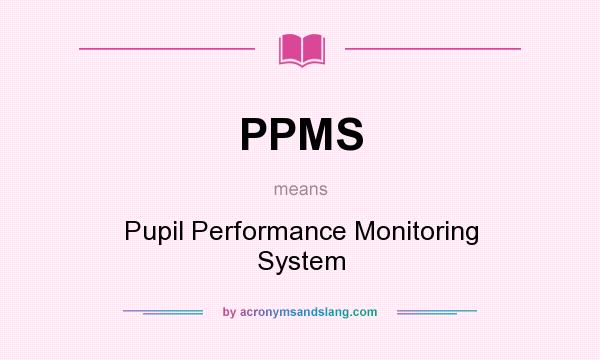 What does PPMS mean? It stands for Pupil Performance Monitoring System