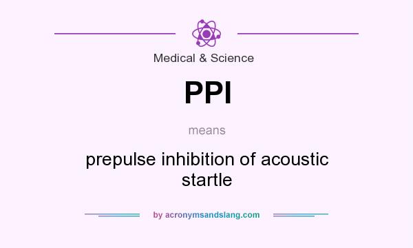 What does PPI mean? It stands for prepulse inhibition of acoustic startle