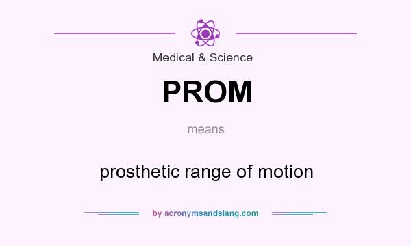 What does PROM mean? It stands for prosthetic range of motion