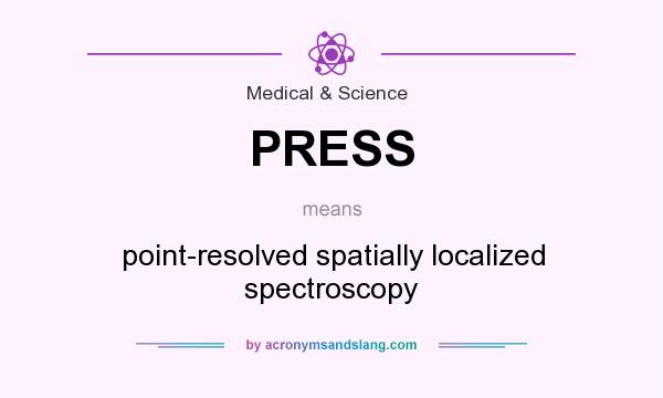 What does PRESS mean? It stands for point-resolved spatially localized spectroscopy