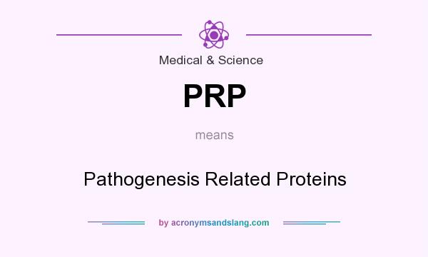 What does PRP mean? It stands for Pathogenesis Related Proteins