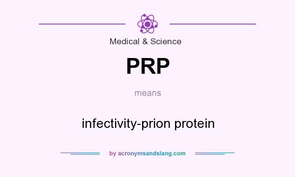What does PRP mean? It stands for infectivity-prion protein