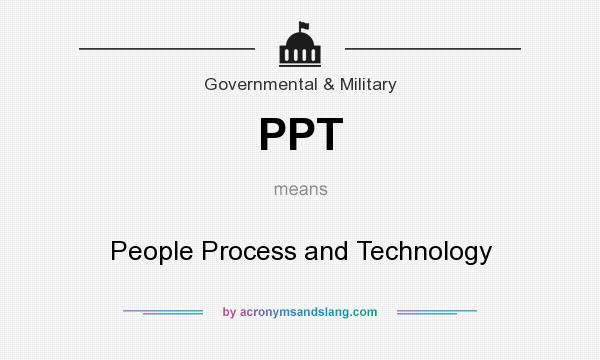 What does PPT mean? It stands for People Process and Technology