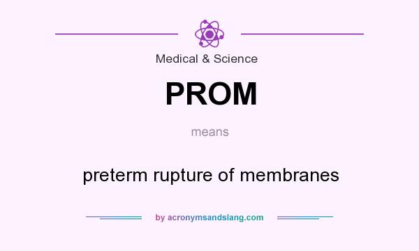 What does PROM mean? It stands for preterm rupture of membranes