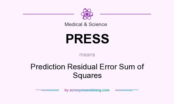 What does PRESS mean? It stands for Prediction Residual Error Sum of Squares