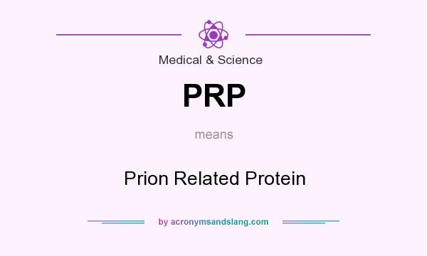 What does PRP mean? It stands for Prion Related Protein