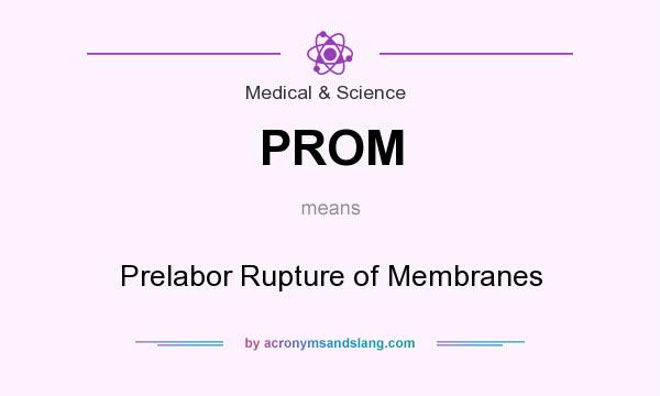 What does PROM mean? It stands for Prelabor Rupture of Membranes