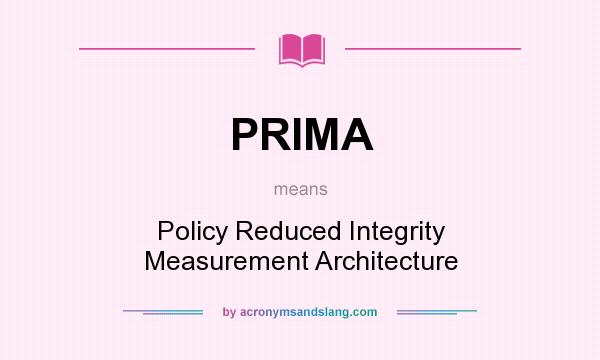 What does PRIMA mean? It stands for Policy Reduced Integrity Measurement Architecture