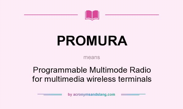 What does PROMURA mean? It stands for Programmable Multimode Radio for multimedia wireless terminals