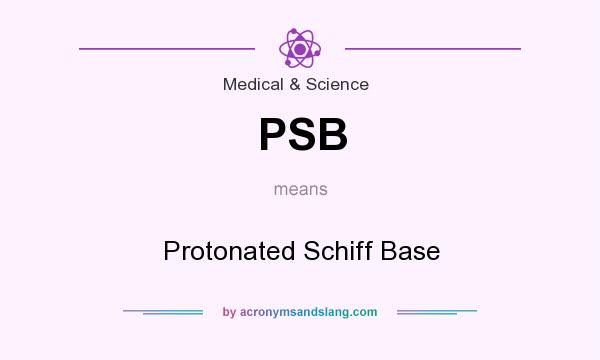 What does PSB mean? It stands for Protonated Schiff Base