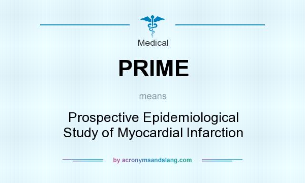 What does PRIME mean? It stands for Prospective Epidemiological Study of Myocardial Infarction