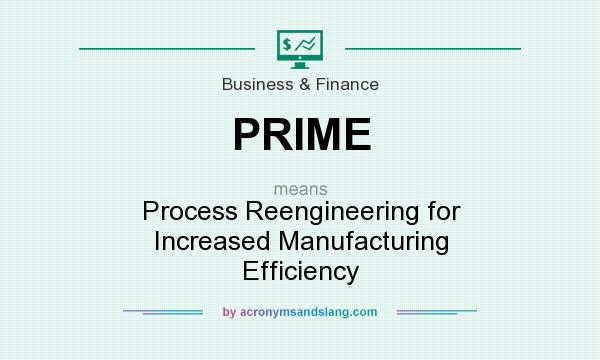 What does PRIME mean? It stands for Process Reengineering for Increased Manufacturing Efficiency