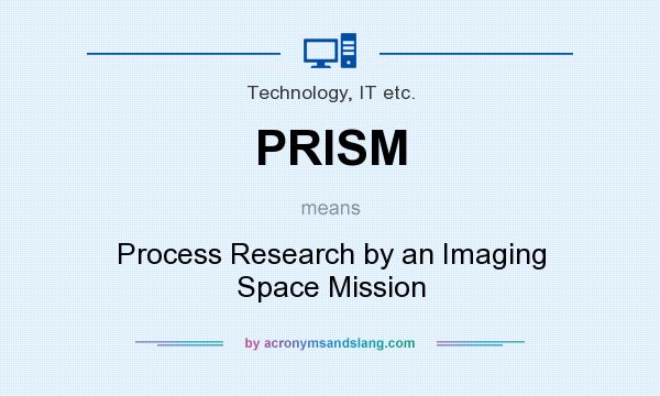 What does PRISM mean? It stands for Process Research by an Imaging Space Mission