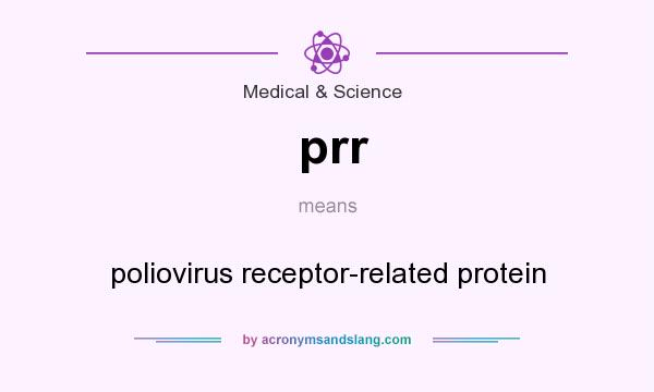 What does prr mean? It stands for poliovirus receptor-related protein