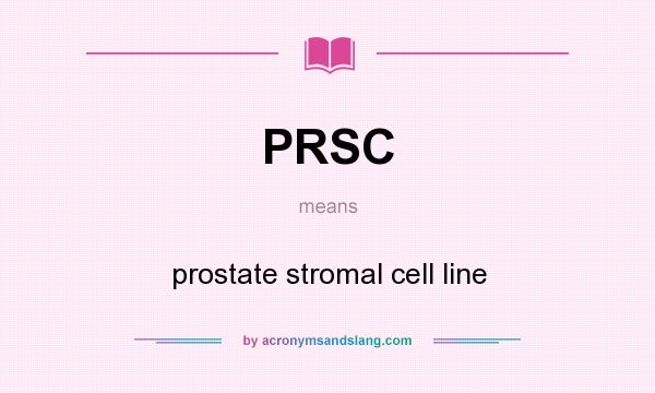 What does PRSC mean? It stands for prostate stromal cell line