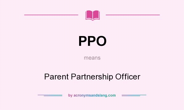 What does PPO mean? It stands for Parent Partnership Officer