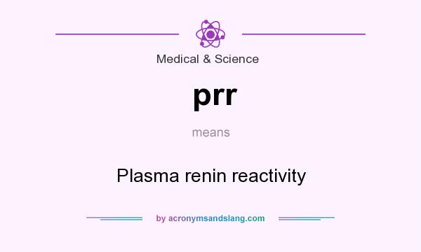 What does prr mean? It stands for Plasma renin reactivity