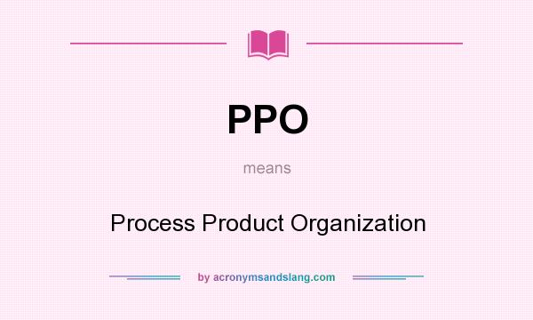 What does PPO mean? It stands for Process Product Organization