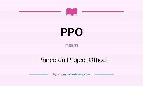 What does PPO mean? It stands for Princeton Project Office