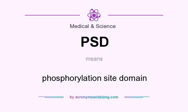 What does PSD mean? It stands for phosphorylation site domain