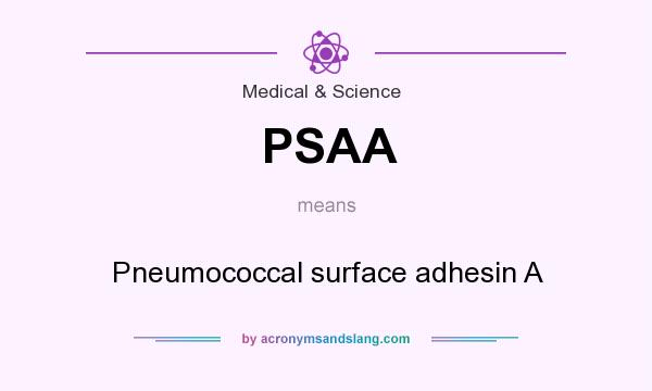 What does PSAA mean? It stands for Pneumococcal surface adhesin A