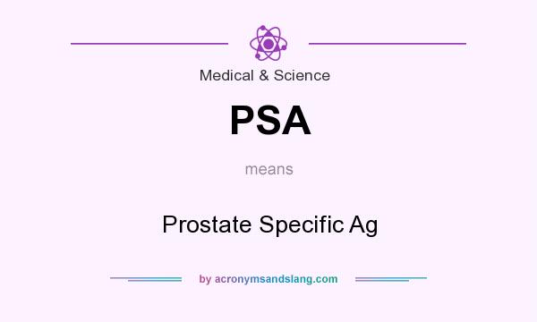What does PSA mean? It stands for Prostate Specific Ag