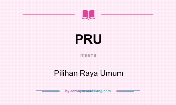 What does PRU mean? It stands for Pilihan Raya Umum