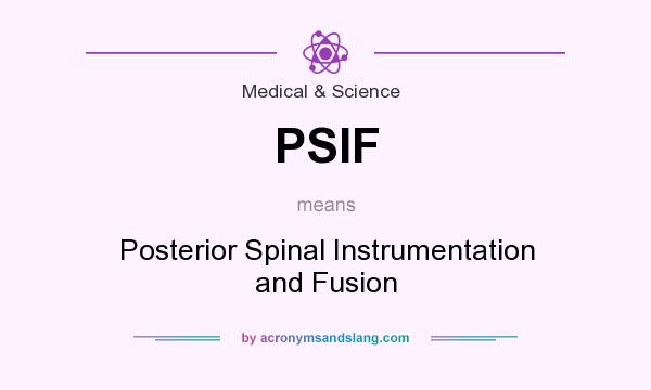 What does PSIF mean? It stands for Posterior Spinal Instrumentation and Fusion