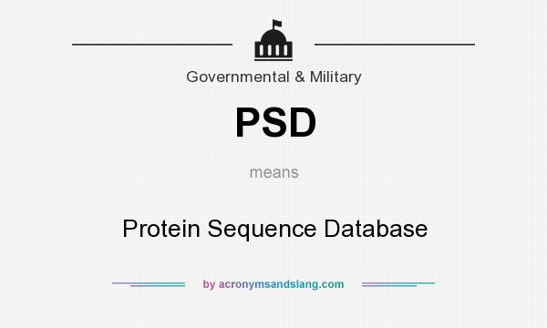 What does PSD mean? It stands for Protein Sequence Database