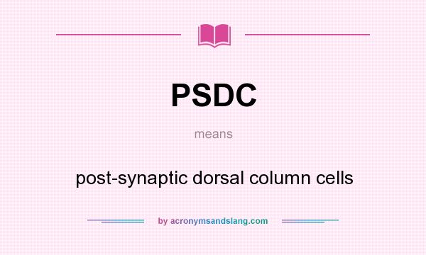 What does PSDC mean? It stands for post-synaptic dorsal column cells