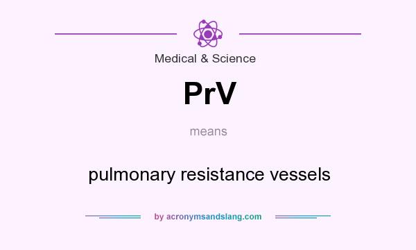 What does PrV mean? It stands for pulmonary resistance vessels