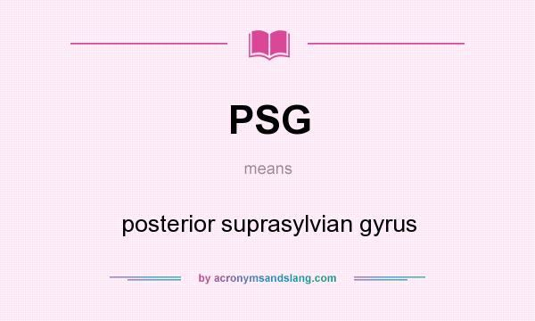 What does PSG mean? It stands for posterior suprasylvian gyrus