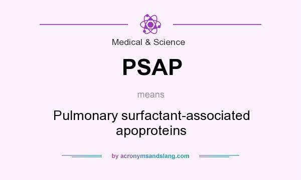 What does PSAP mean? It stands for Pulmonary surfactant-associated apoproteins