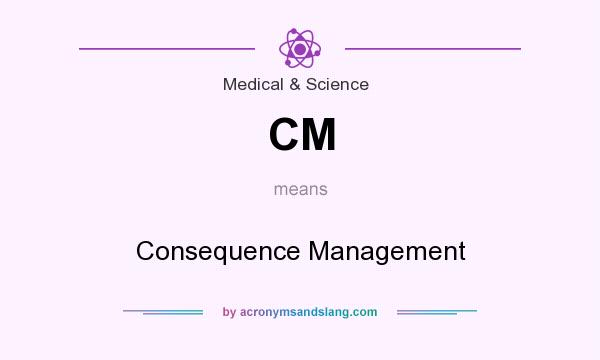 What does CM mean? It stands for Consequence Management