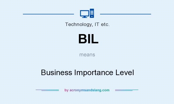 What does BIL mean? It stands for Business Importance Level