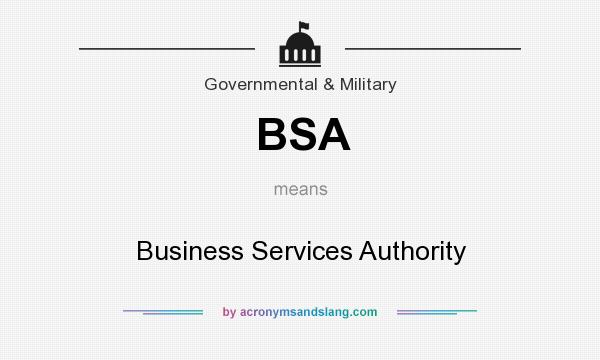 What does BSA mean? It stands for Business Services Authority