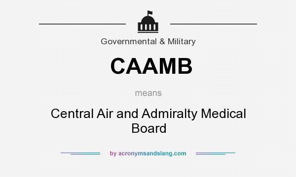 What does CAAMB mean? It stands for Central Air and Admiralty Medical Board