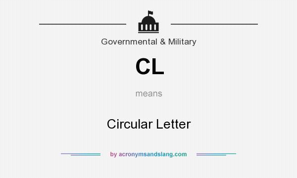 What does CL mean? It stands for Circular Letter
