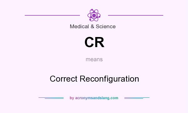 What does CR mean? It stands for Correct Reconfiguration