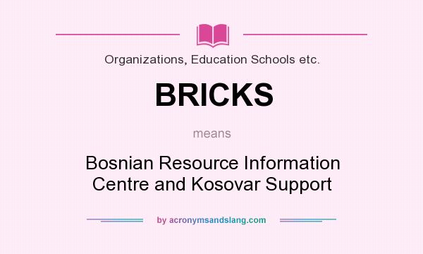 What does BRICKS mean? It stands for Bosnian Resource Information Centre and Kosovar Support