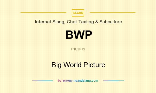 What does BWP mean? It stands for Big World Picture