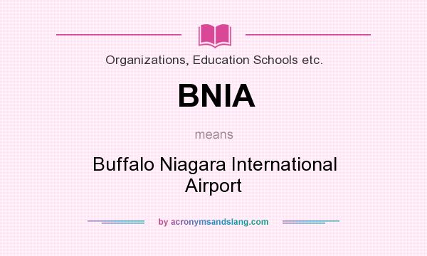 What does BNIA mean? It stands for Buffalo Niagara International Airport