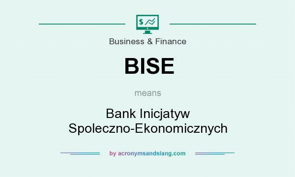 What does BISE mean? It stands for Bank Inicjatyw Spoleczno-Ekonomicznych